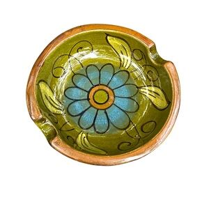 Raymor Bitossi  Pottery Flower Cigar Ashtray 1970’s  Italy